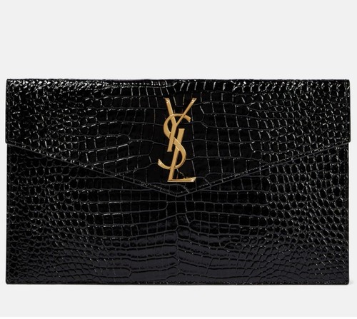 Ysl clutch leder yves - ysl,