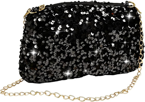 Pailletten handtasche schwarz - handtasche,