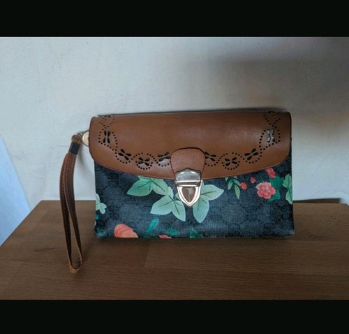 Clutch handtasche mit floralem - mit,