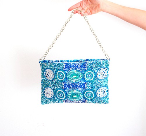 Perlen pailletten handtasche - perlen,