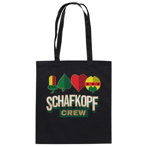 Baumwolltasche schafkopf crew - baumwolltasche,